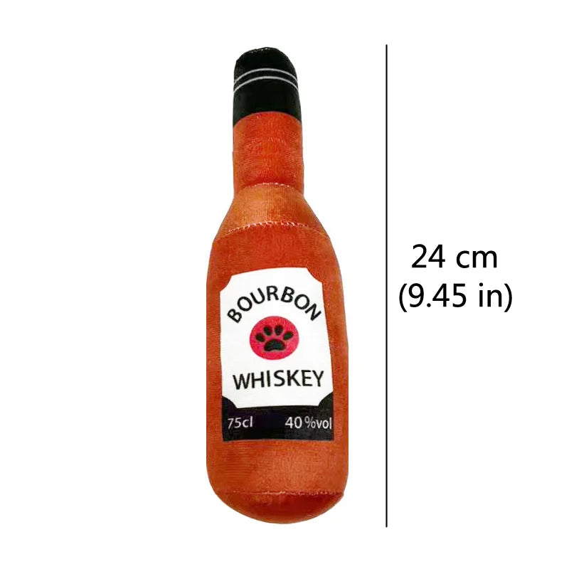 Imprezowa Kolekcja Pluszaków – Zabawne butelki z piszczałką dla psa