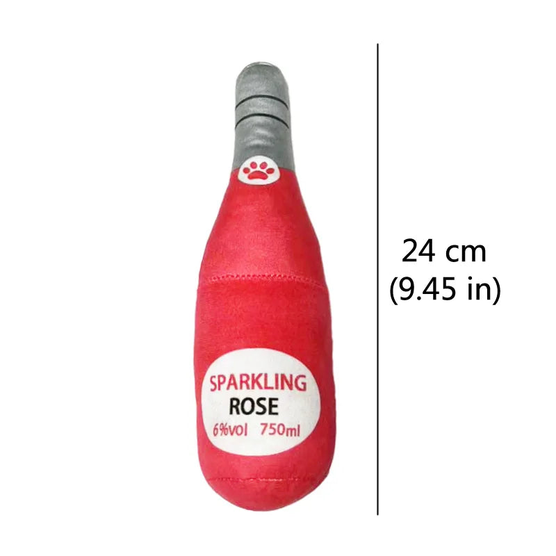 Imprezowa Kolekcja Pluszaków – Zabawne butelki z piszczałką dla psa